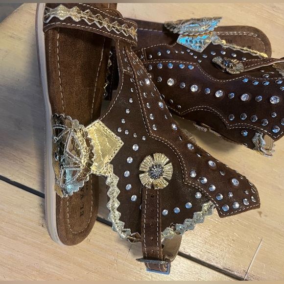 El Vaquero Maya Sandals - limited edition Mou/gold. Sz. 40 - Picture 14 of 16